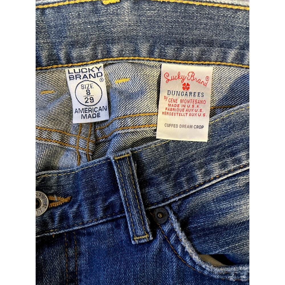 Lucky Brand Woman's Jeans Dungarees Blue Size 8/29 Dream Cuffed Crop - Picture 7 of 7